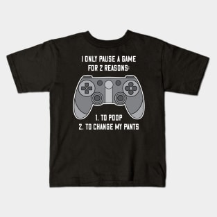 Funny Gamer Poop Joke Kids T-Shirt